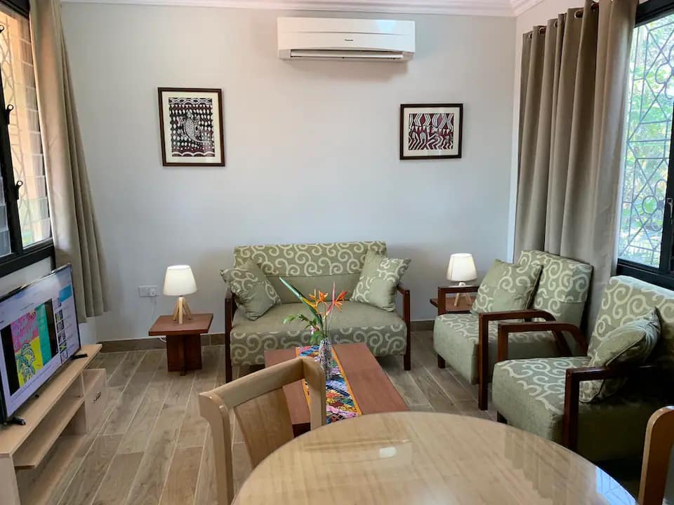 A room at One Corner Guest House, central Accra